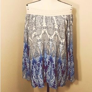 Blu Pepper Blue White Lace Ombre L